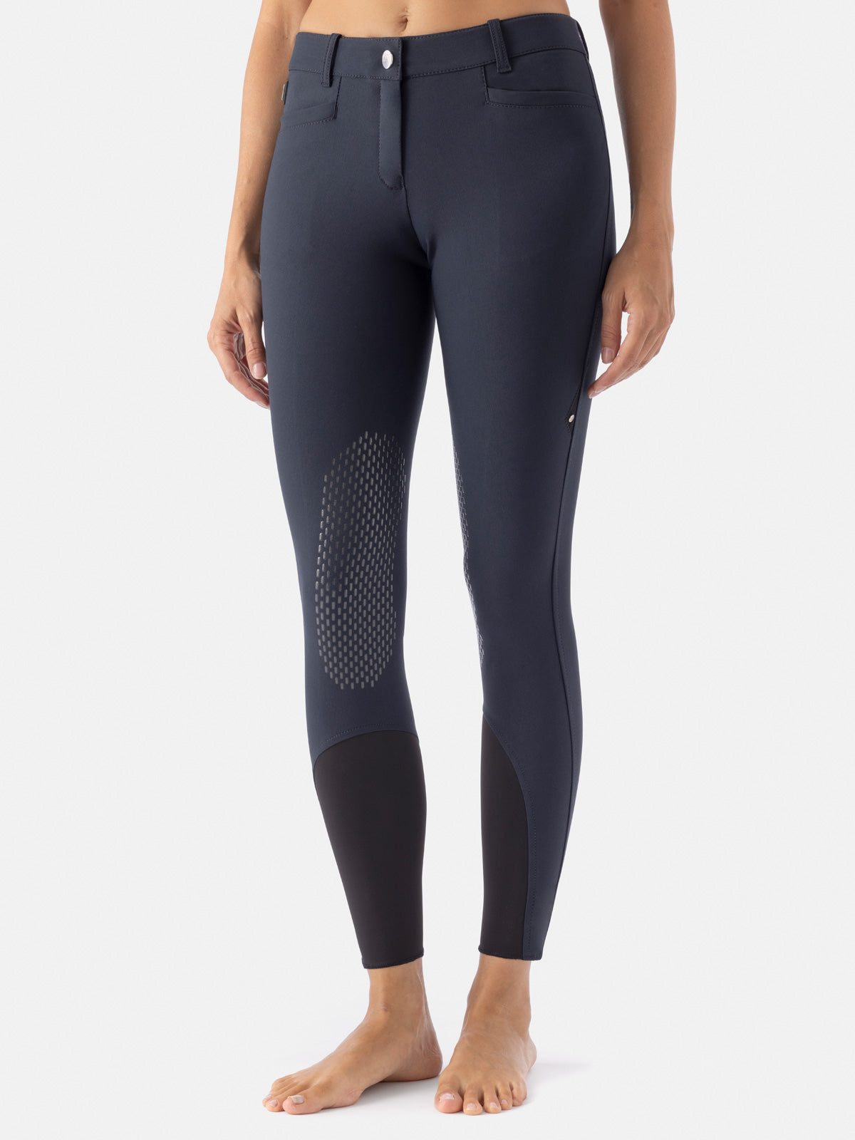 Equiline Ash "Black Triangle" Women's Riding Breeches - Navy - Equiline - Equiluxe Tack