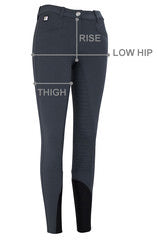 Equiline Ash "Black Triangle" Women's Riding Breeches - Navy - Equiline - Equiluxe Tack
