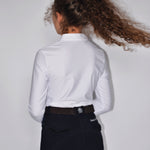 Children's Equestrian Show Shirt White BLACKBERRY KIDS Design By Dalia - Equiluxe Tack - Equiluxe Tack