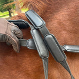 Comfort Connect Rein - Intermittent Padding for Equal Rein Length and Hand Support - CorrectConnect - Equiluxe Tack