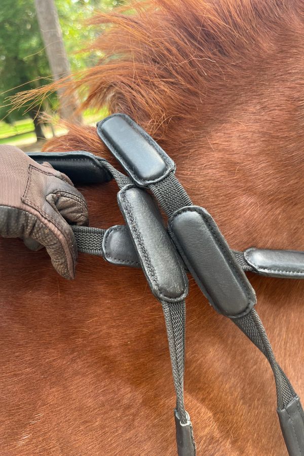 Comfort Connect Rein - Intermittent Padding for Equal Rein Length and Hand Support - CorrectConnect - Equiluxe Tack