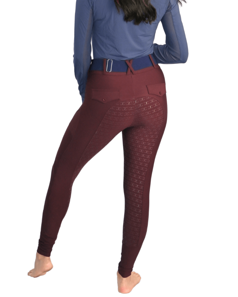 CorrectConnect Burgundy Just Right Summer Breeches + Free Bit Belt - CorrectConnect - Equiluxe Tack