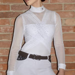 Dalia Design 'BELLE' Show Shirt - White - Dalia Design - Equiluxe Tack