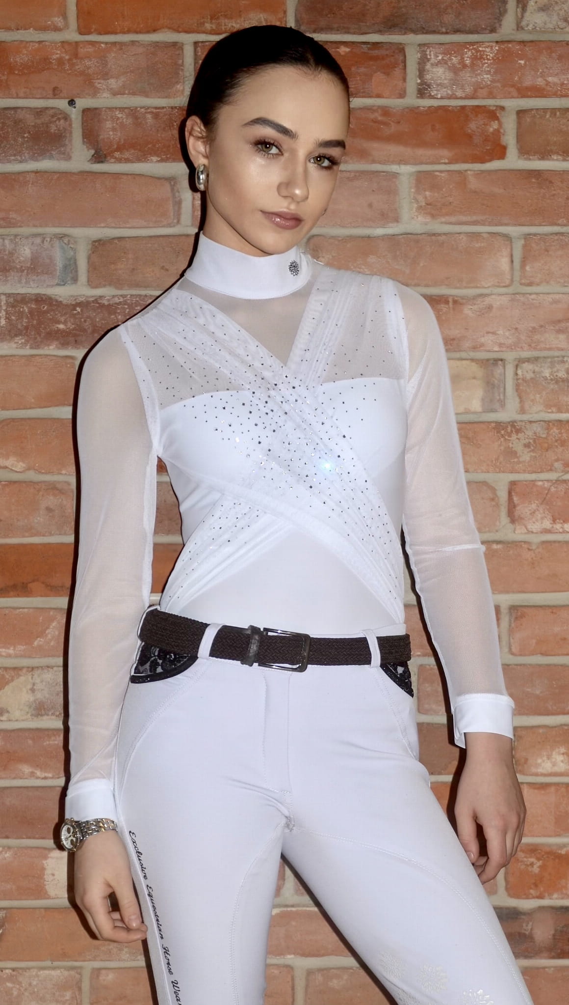 Dalia Design 'BELLE' Show Shirt - White - Dalia Design - Equiluxe Tack