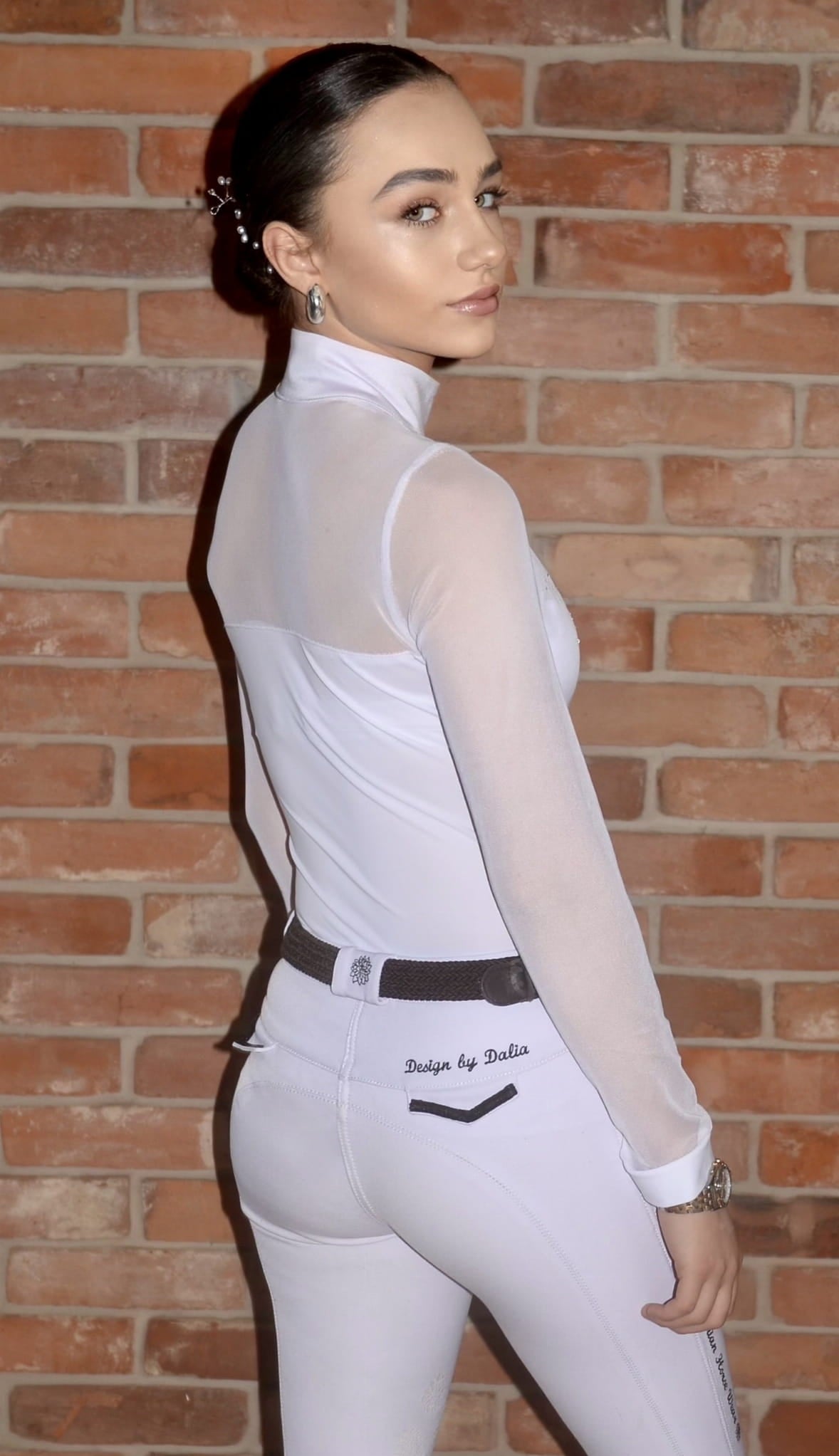 Dalia Design 'BELLE' Show Shirt - White - Dalia Design - Equiluxe Tack