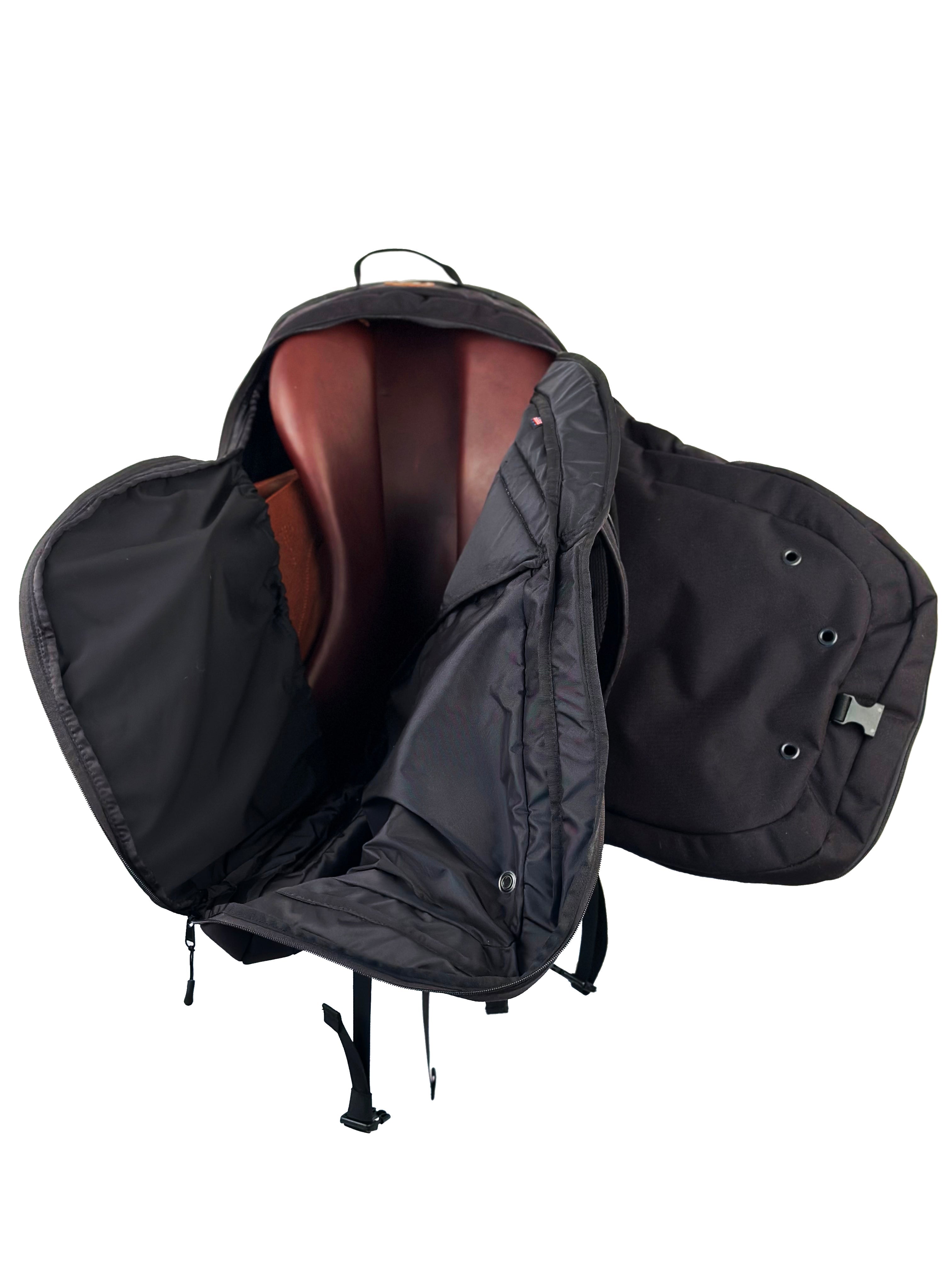 Durousset Le Galop Saddle Backpack - Black - Durousset - Equiluxe Tack
