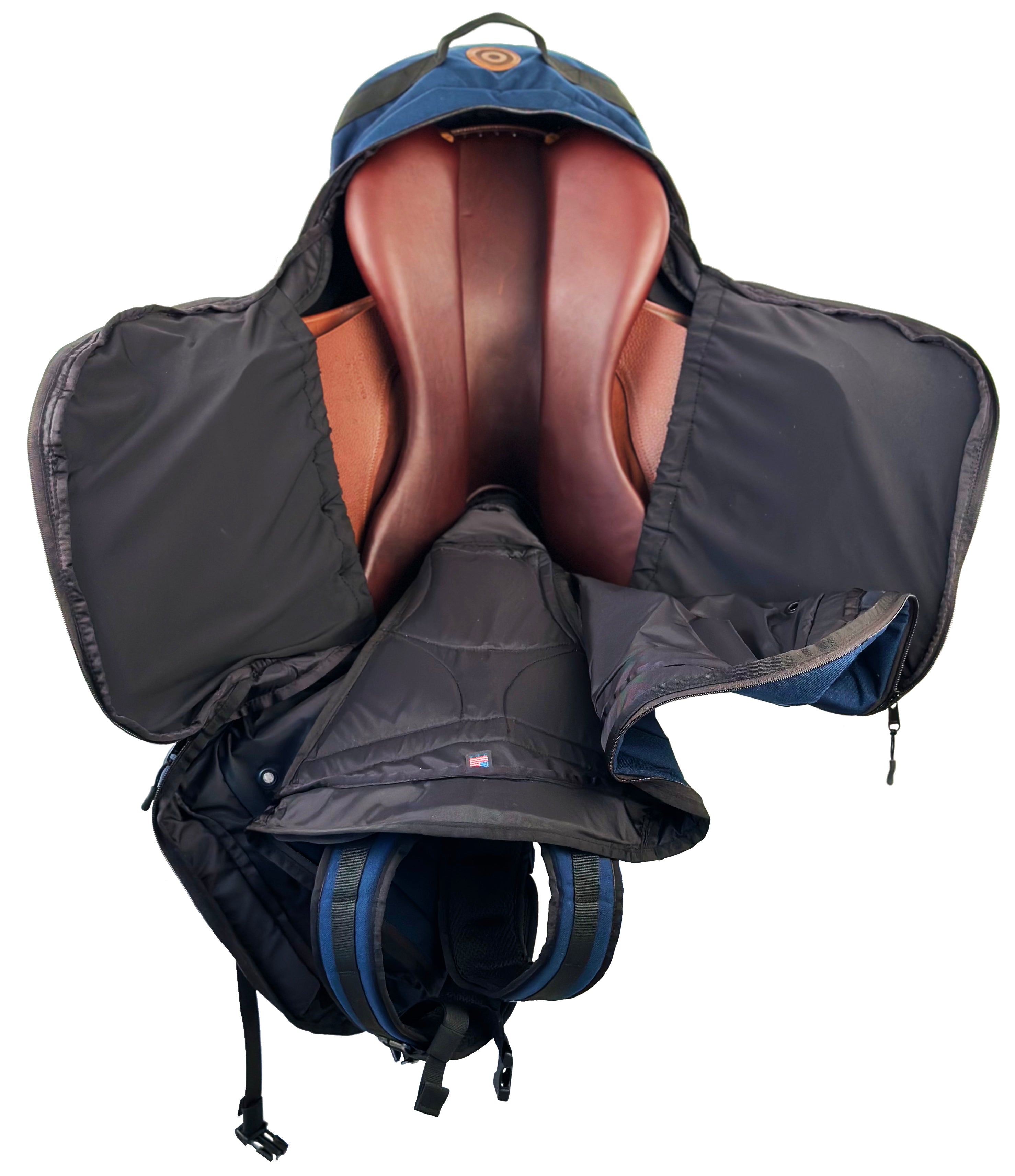 Durousset Le Galop Saddle Backpack - Navy Blue - Durousset - Equiluxe Tack