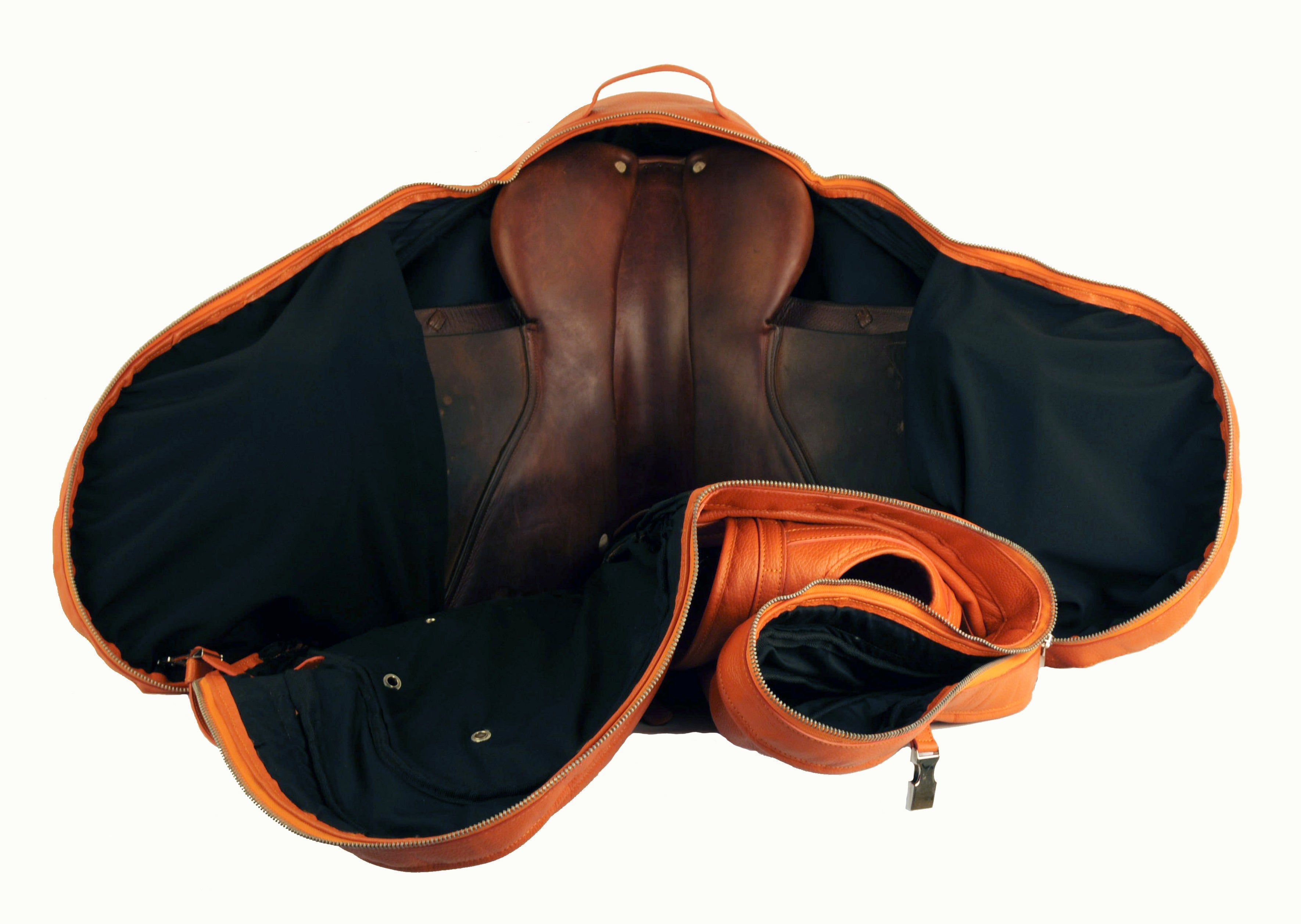 Durousset L'étalon Leather Saddle Backpack - Orange - Durousset - Equiluxe Tack