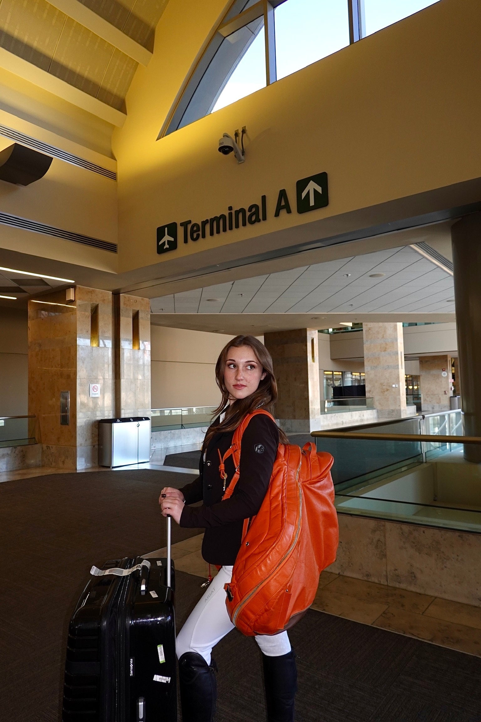 Durousset L'étalon Leather Saddle Backpack - Orange - Durousset - Equiluxe Tack