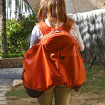 Durousset L'étalon Leather Saddle Backpack - Orange - Durousset - Equiluxe Tack