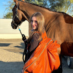 Durousset L'étalon Leather Saddle Backpack - Orange - Durousset - Equiluxe Tack