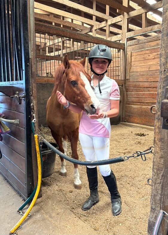 EQUESTRIANCLUB LIL’LENNA Short Sleeve - White/Pink - Equestrian Club - Equiluxe Tack
