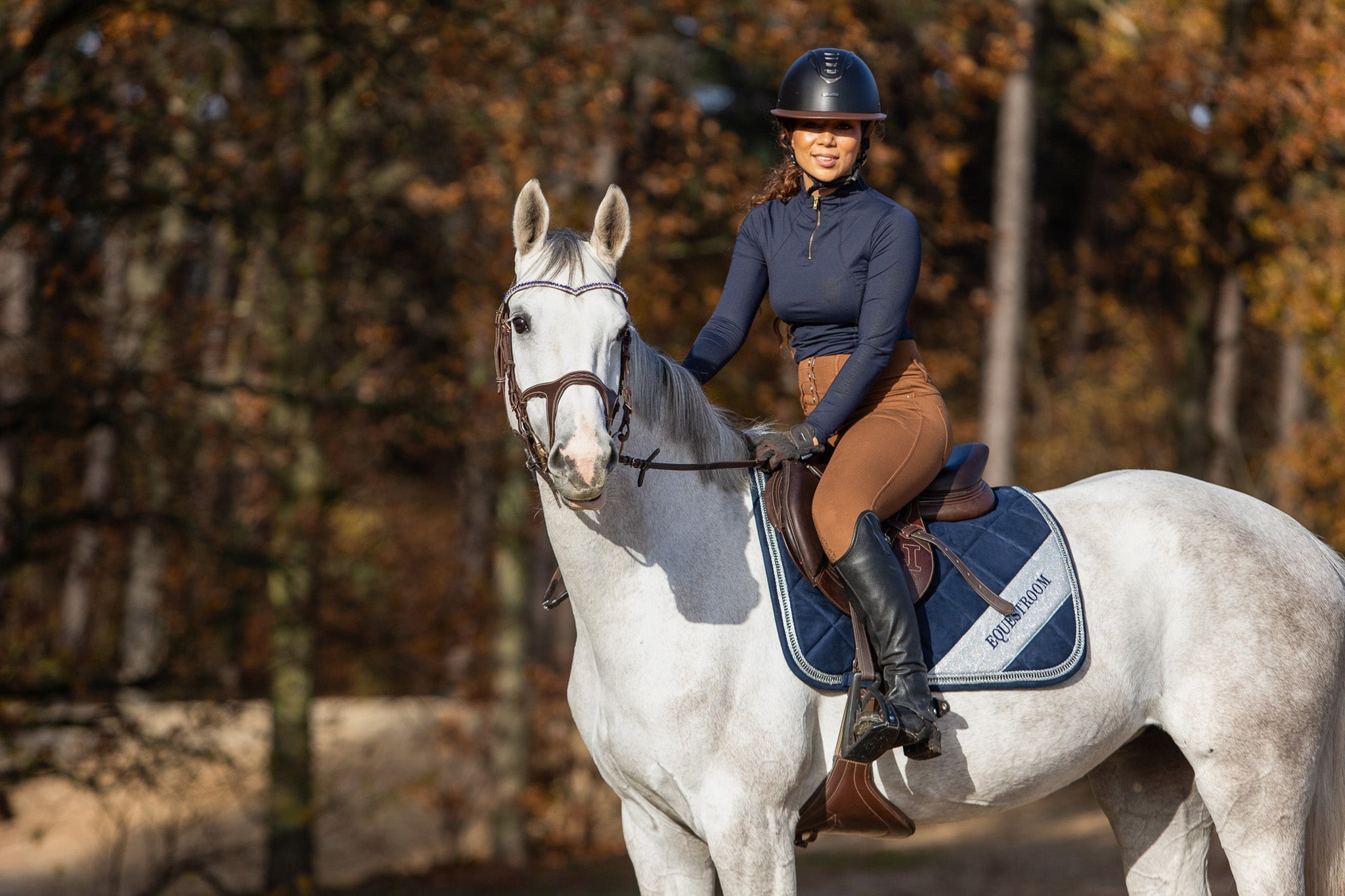 Equestroom Blue Astra Saddle Pad - Equestroom - Equiluxe Tack