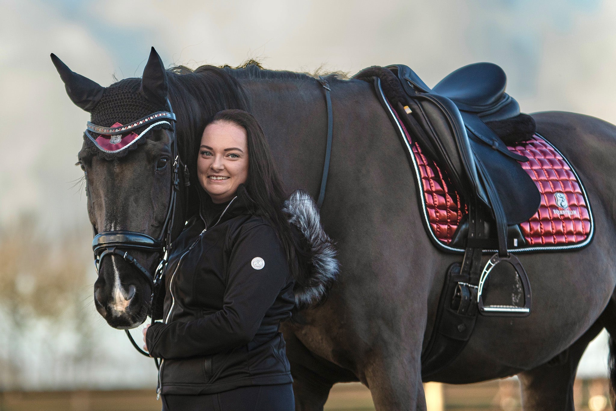 Equestroom Electric Red Fly Hat - Equestroom - Equiluxe Tack