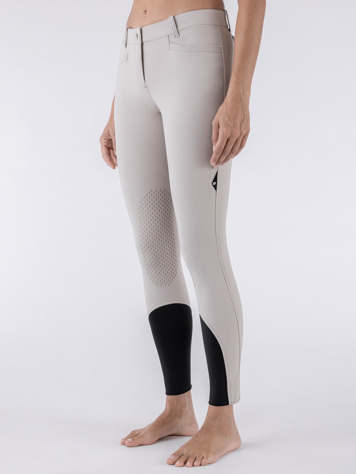 Equiline Ash "Black Triangle" Women's Riding Breeches - Beige - Equiline - Equiluxe Tack
