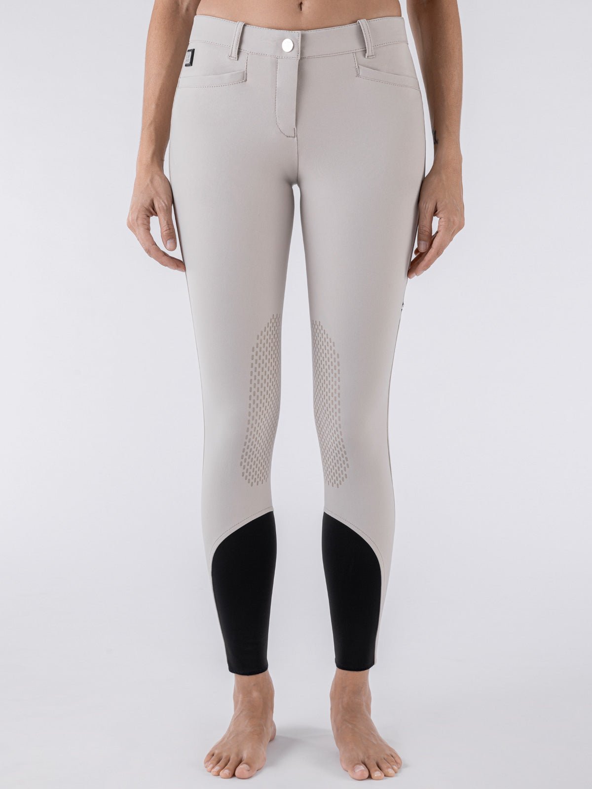 Equiline Ash "Black Triangle" Women's Riding Breeches - Beige - Equiline - Equiluxe Tack