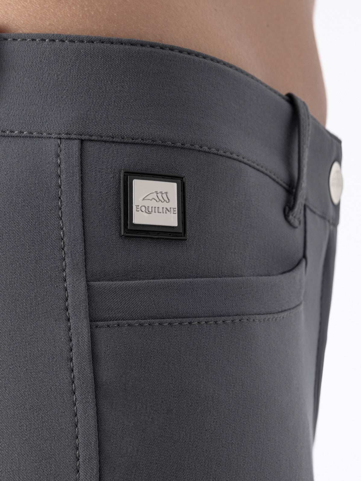 Equiline Ash "Black Triangle" Women's Riding Breeches - Grey - Equiline - Equiluxe Tack