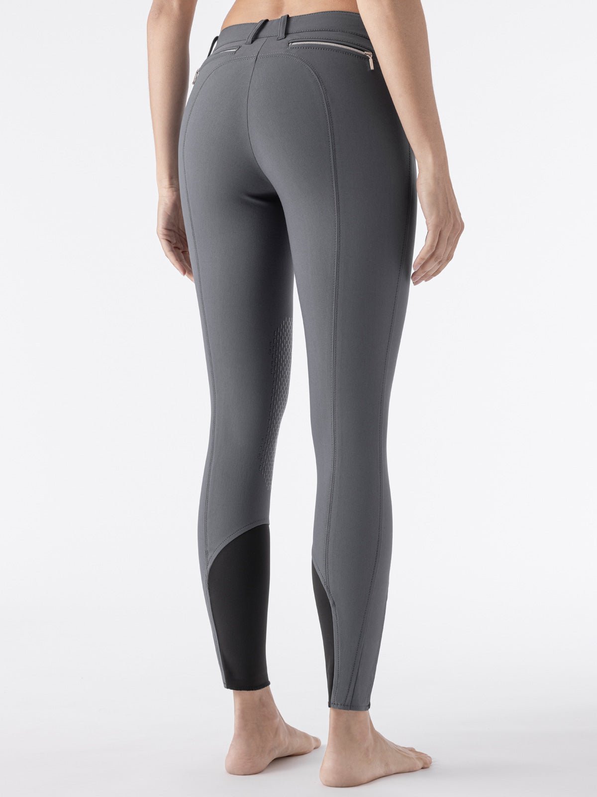 Equiline Ash "Black Triangle" Women's Riding Breeches - Grey - Equiline - Equiluxe Tack