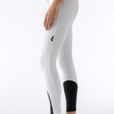 Equiline Ash "Black Triangle" Women's Riding Breeches - White - Equiline - Equiluxe Tack