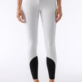 Equiline Ash "Black Triangle" Women's Riding Breeches - White - Equiline - Equiluxe Tack