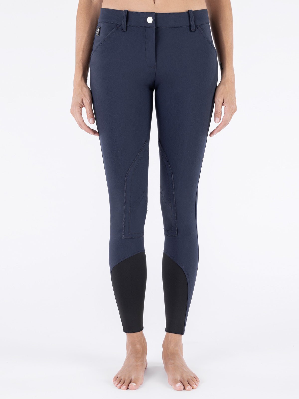 Equiline Boston "Black Triangle" Women's Riding Breeches - Navy - Equiline - Equiluxe Tack