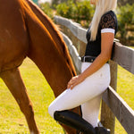 Equishow Short Sleeve Lace shirt - Black - EquiShow - Equiluxe Tack