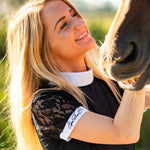 Equishow Short Sleeve Lace shirt - Black - EquiShow - Equiluxe Tack