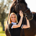 Equishow Short Sleeve Lace shirt - Black - EquiShow - Equiluxe Tack