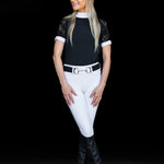 Equishow Short Sleeve Lace shirt - Black - EquiShow - Equiluxe Tack