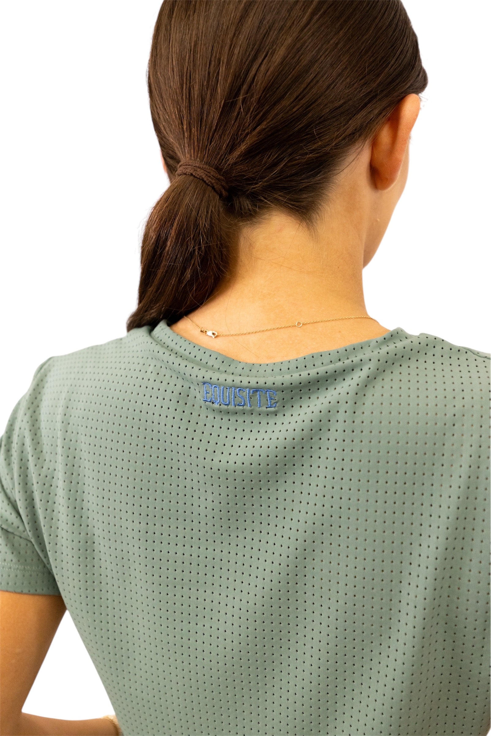 Equisite 'Hallie' Perforated Short Sleeve Shirt - Equisite - Equiluxe Tack