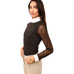 Equisite Ophelia Long Sleeve Lace Show Shirt - Equisite - Equiluxe Tack