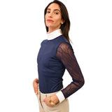 Equisite Ophelia Long Sleeve Lace Show Shirt - Equisite - Equiluxe Tack