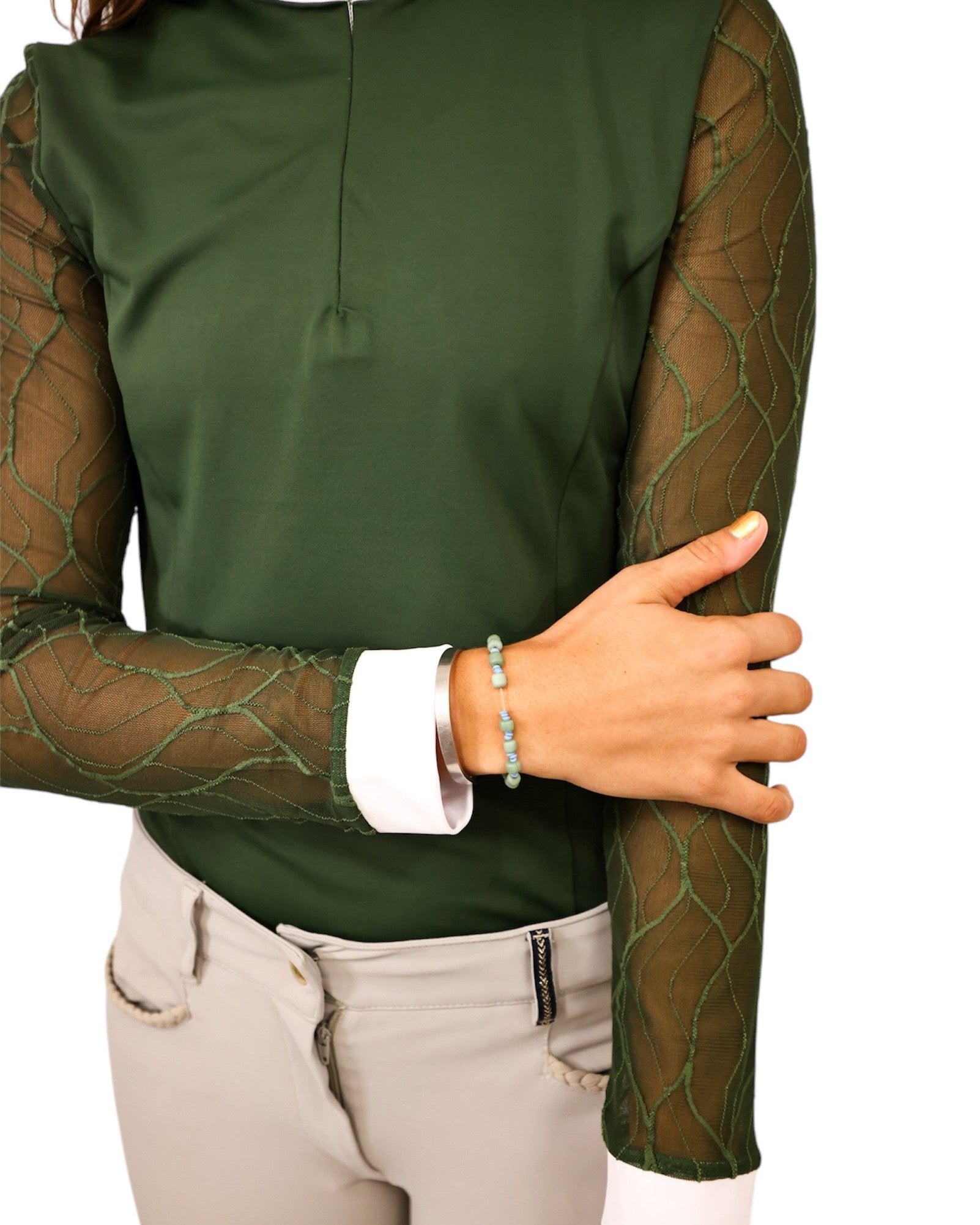 Equisite Ophelia Long Sleeve Lace Show Shirt - Equisite - Equiluxe Tack