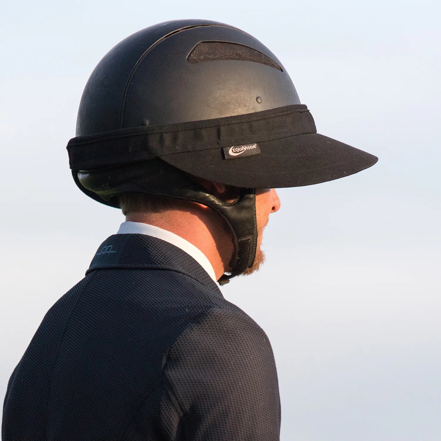 EquiVisor Original Shorty 3" Riding Helmet Visor - Black - Equivisor - Equiluxe Tack