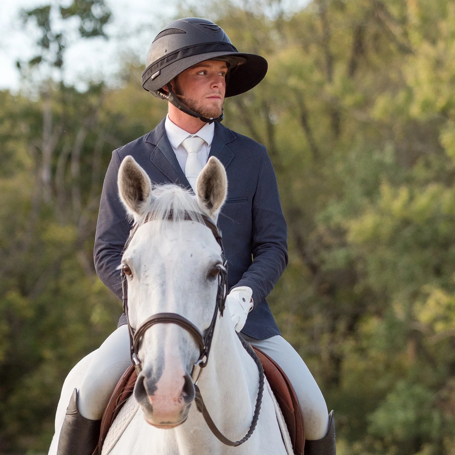 EquiVisor Original Shorty 3" Riding Helmet Visor - Black - Equivisor - Equiluxe Tack