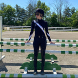 GRACE Turtleneq Long Sleeve Sunshirt - Black & White - Equestrian Club - Equiluxe Tack