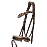 Halter Ego The Catalonia Metallic Bronze Leather Snaffle Bridle with Removable Flash - Halter Ego® - Equiluxe Tack