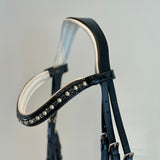 Halter Ego The Harlow Black Patent Snaffle Bridle - Removable Flash! - Halter Ego® - Equiluxe Tack