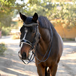 Halter Ego The Harlow Black Rolled Leather Double Bridle - Halter Ego® - Equiluxe Tack