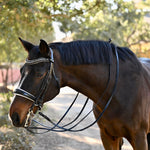 Halter Ego The Harlow Black Rolled Leather Double Bridle - Halter Ego® - Equiluxe Tack