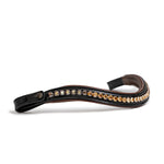 Halter Ego The Palermo Black Patent Leather Snaffle with Brown Padding - Halter Ego® - Equiluxe Tack