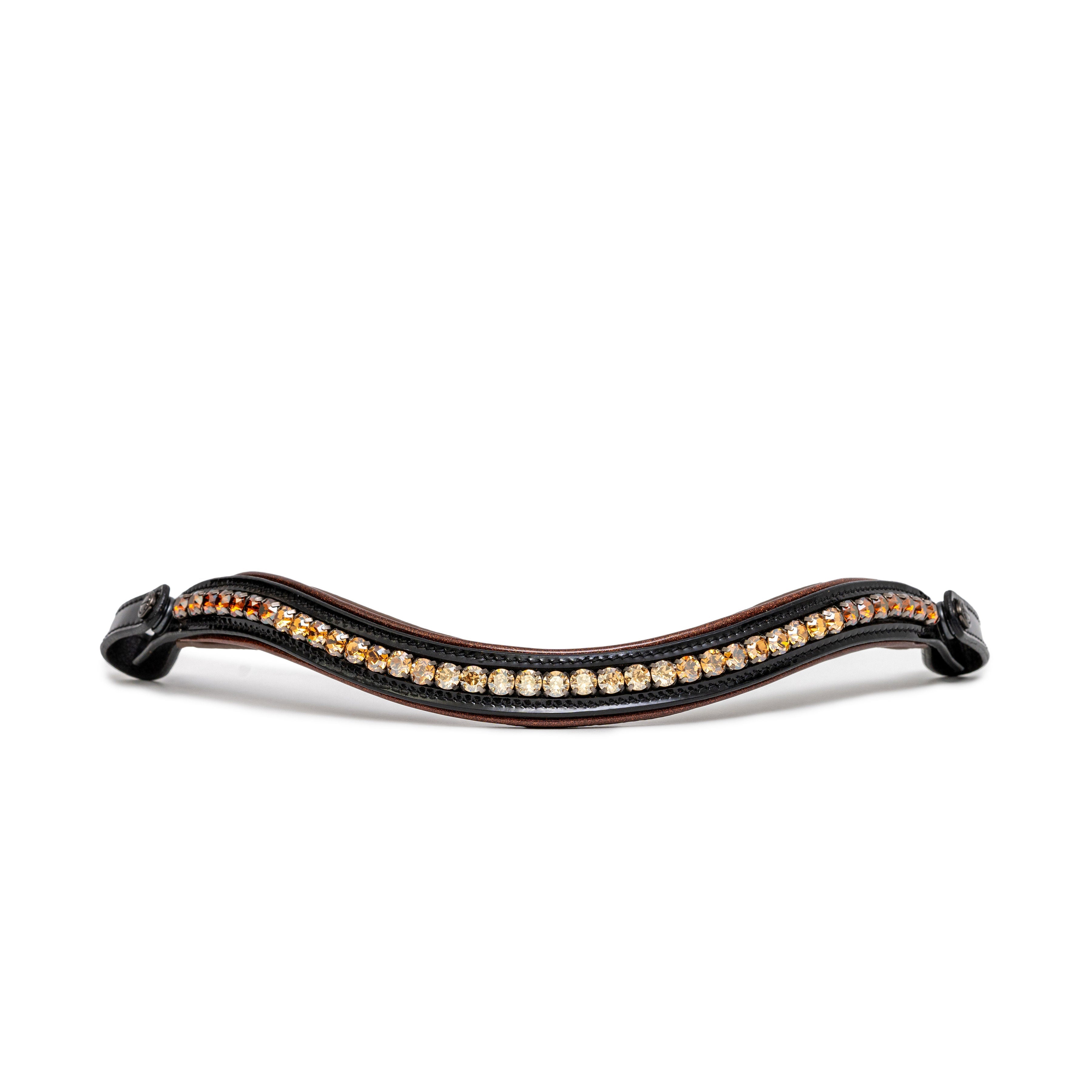 Halter Ego The Palermo Black Patent Leather Snaffle with Brown Padding - Halter Ego® - Equiluxe Tack