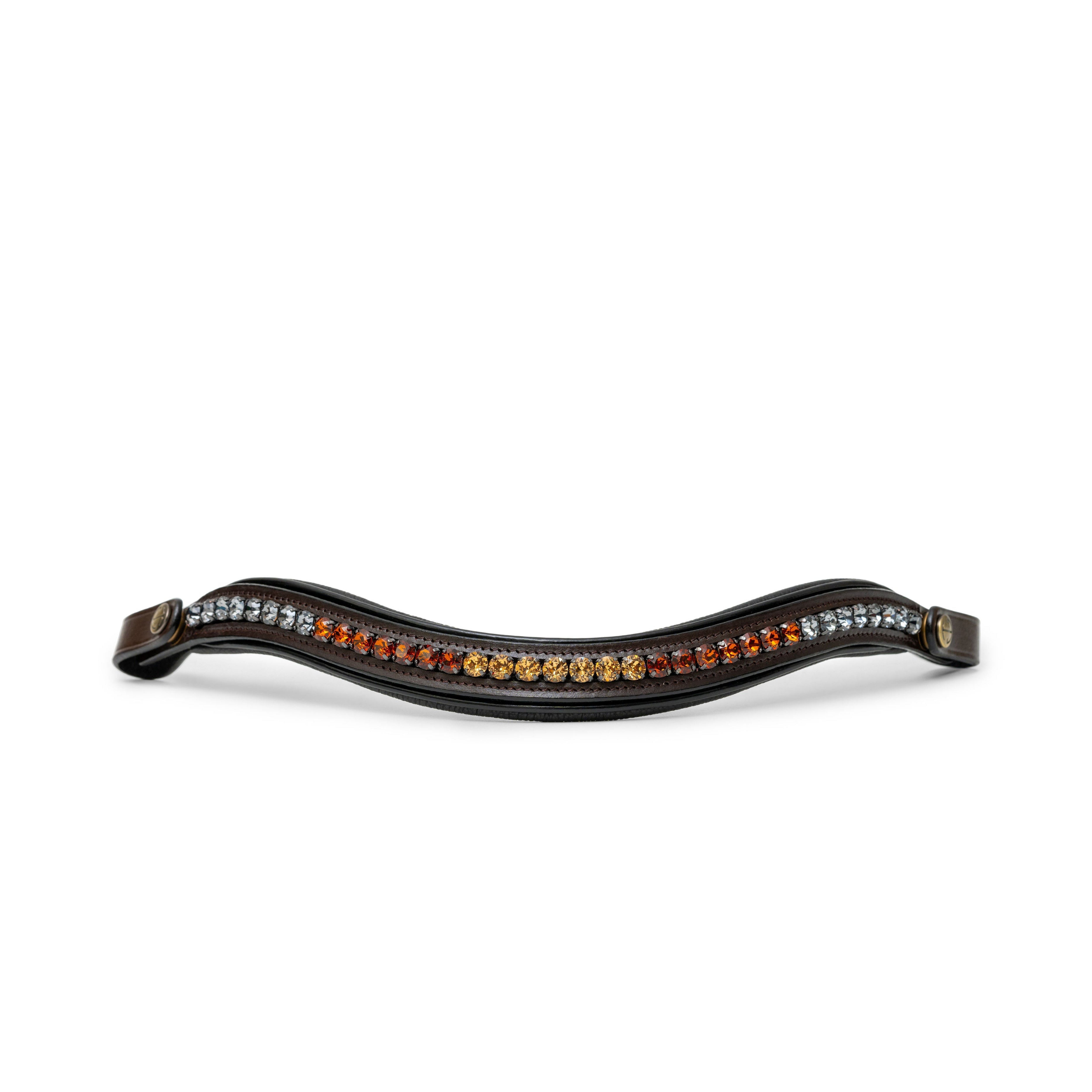 Halter Ego The Sarah - Maple Brown Leather Snaffle Bridle with Removable Flash - Halter Ego® - Equiluxe Tack