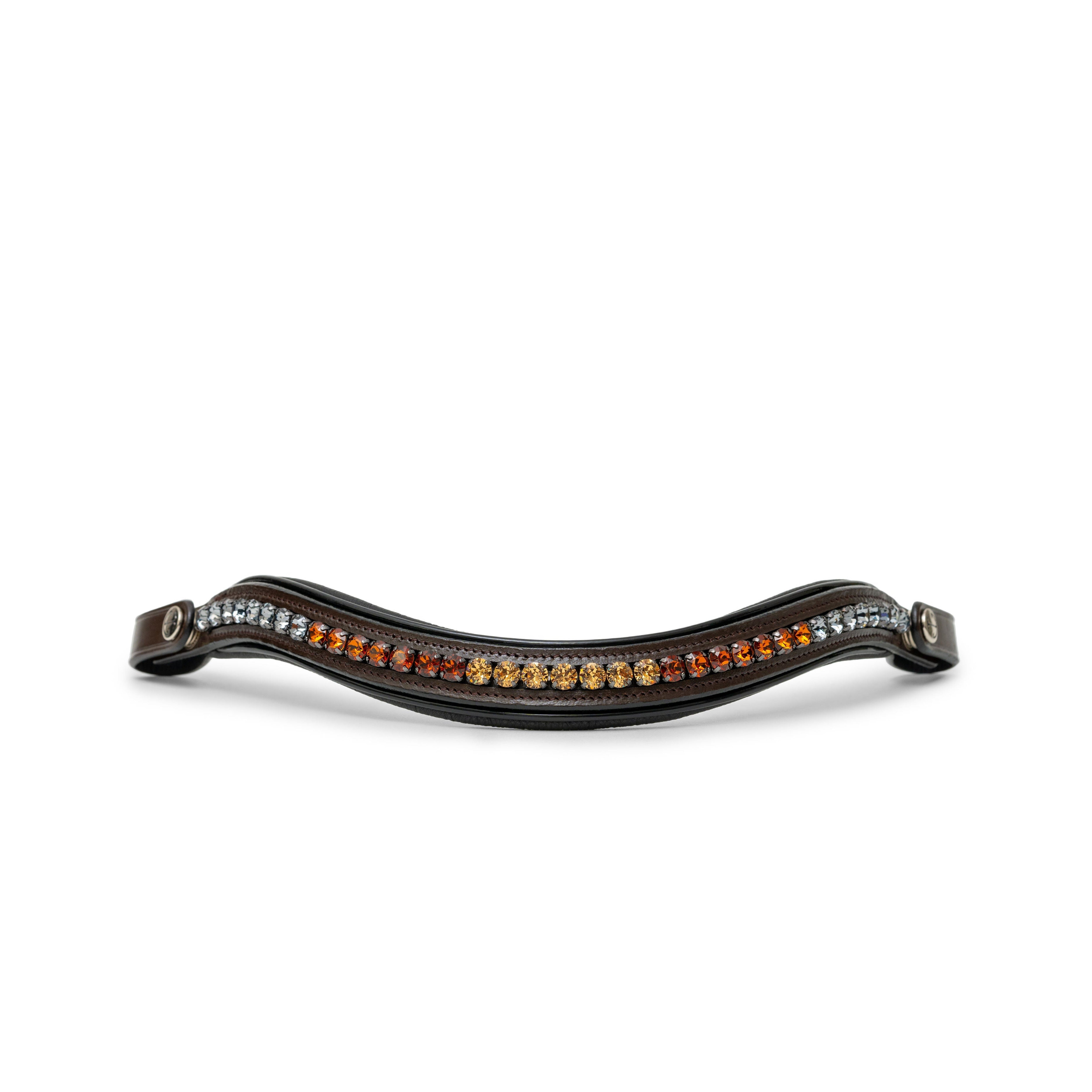 Halter Ego The Sarah - Maple Brown Leather Snaffle Bridle with Removable Flash - Halter Ego® - Equiluxe Tack