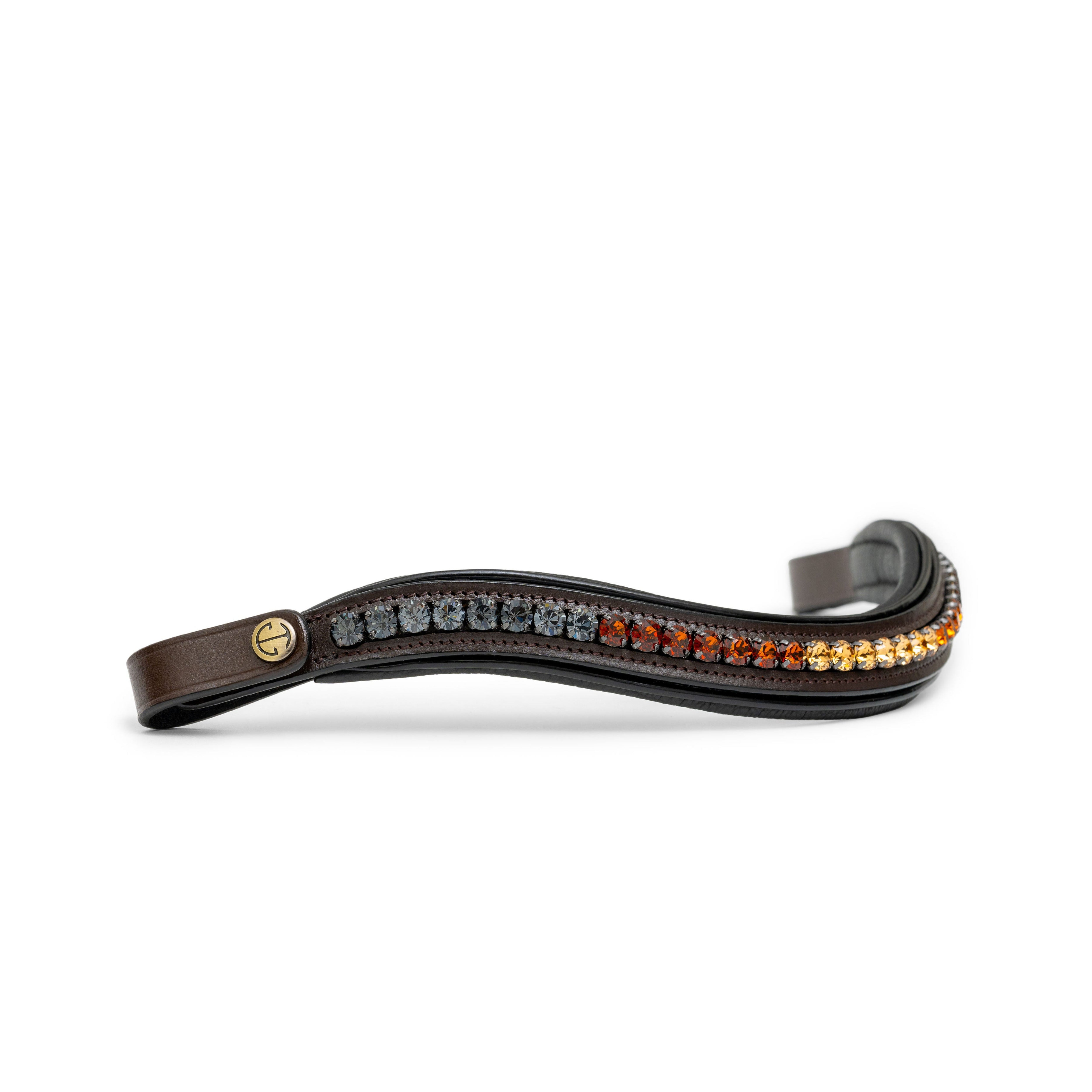 Halter Ego The Sarah - Maple Brown Leather Snaffle Bridle with Removable Flash - Halter Ego® - Equiluxe Tack