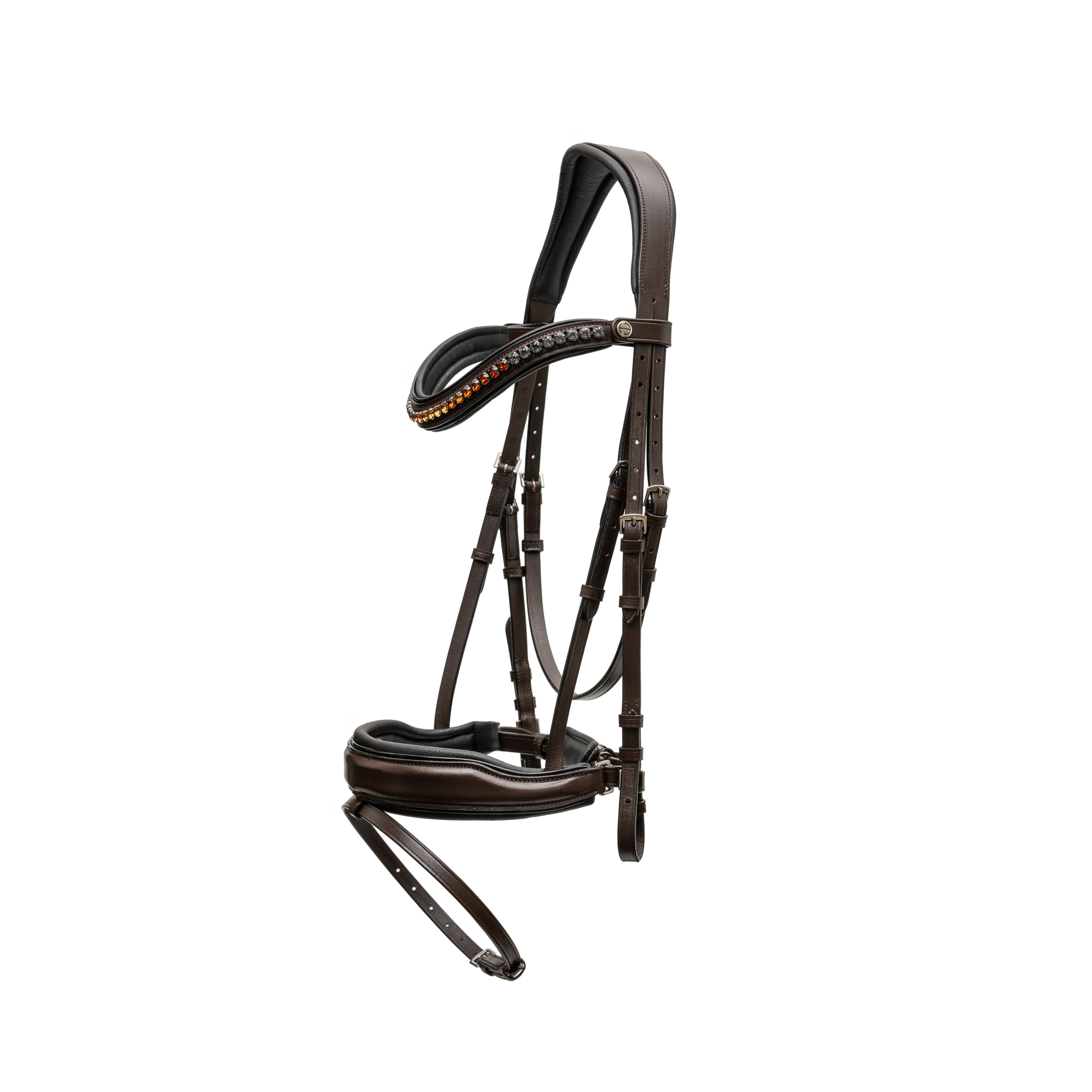 Halter Ego The Sarah - Maple Brown Leather Snaffle Bridle with Removable Flash - Halter Ego® - Equiluxe Tack