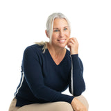 Hannah Childs Angelina Stripe V Neck Sweater - Hannah Childs Lifestyle - Equiluxe Tack