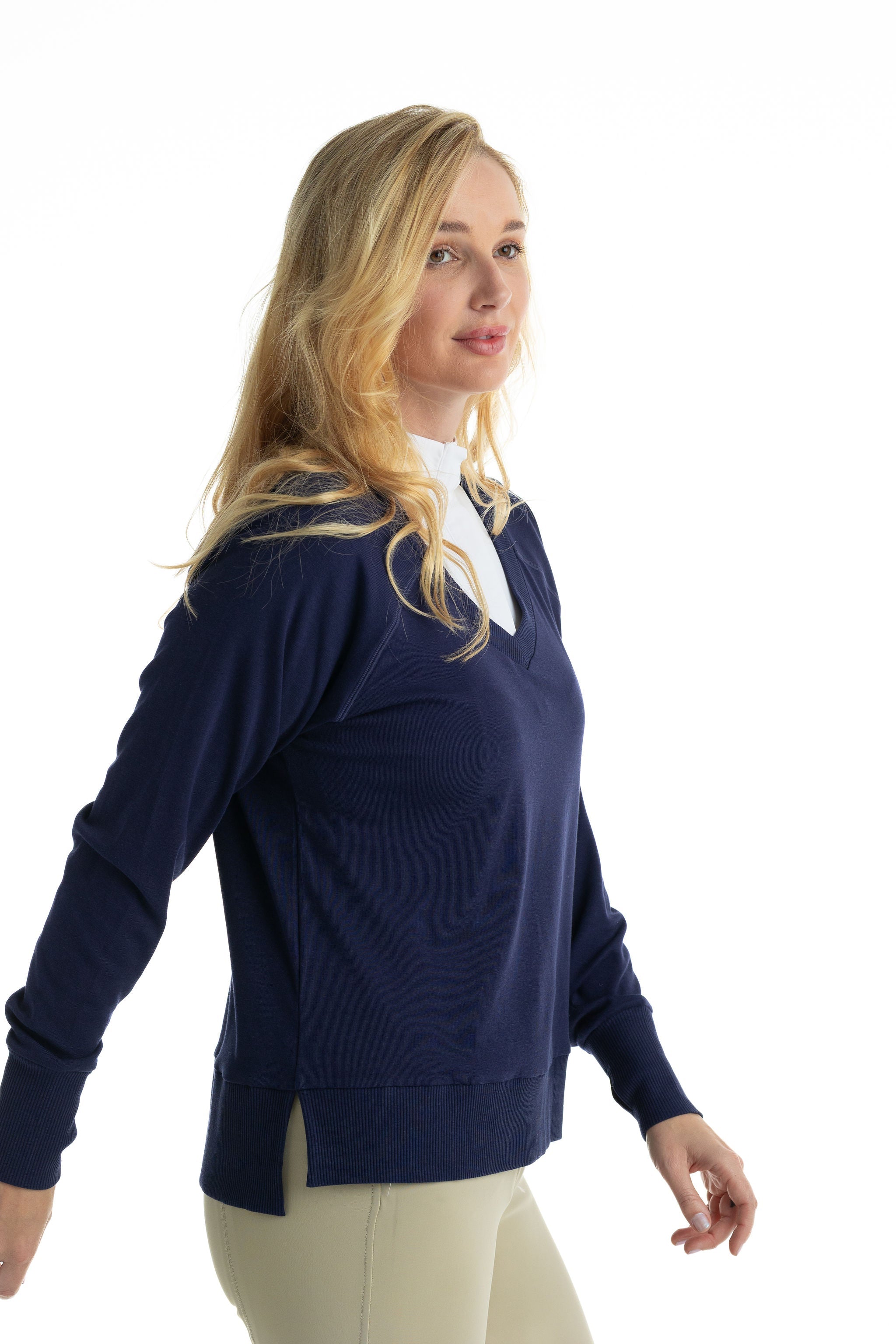 Hannah Childs Asher Bamboo V Neck Sweatshirt - Hannah Childs Lifestyle - Equiluxe Tack