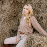 Hannah Childs Asher Bamboo V Neck Sweatshirt - Hannah Childs Lifestyle - Equiluxe Tack