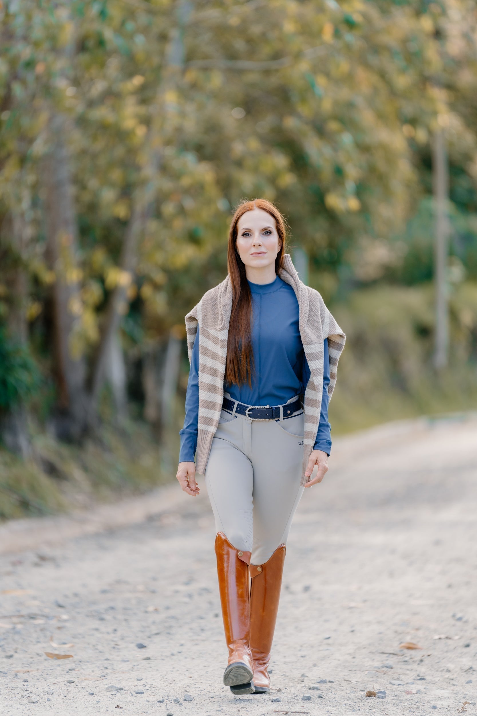 Hannah Childs Cameron Rib Mock Neck Performance Top - Hannah Childs Lifestyle - Equiluxe Tack